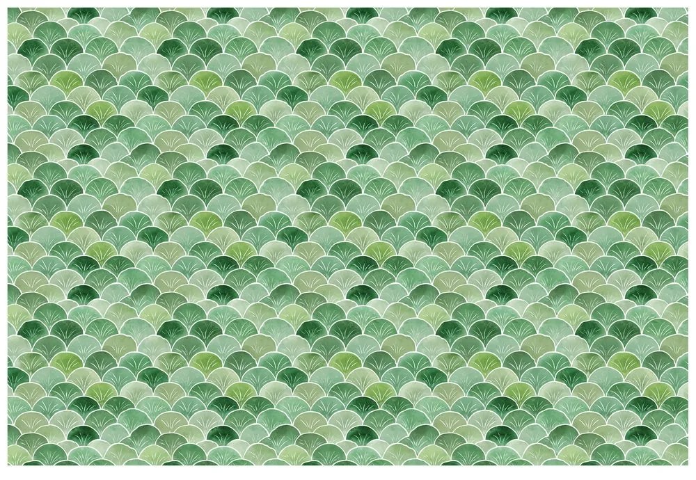 Тапет – Зелени геометрични арки