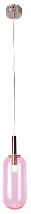 Лилаво LED висящо осветително тяло със стъклен абажур ø 13 cm Fiuggi – Candellux Lighting