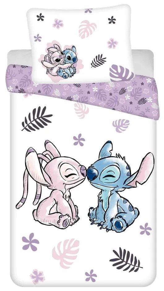 Памучно детско спално бельо за единично легло 140x200 cm Lilo and Stitch - Jerry Fabrics