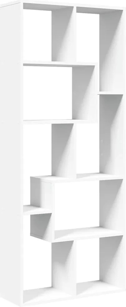 858075 vidaXL Разделител за стая / библиотека, бял, 67x25x161,5 см