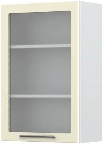 Висящ шкаф Modena V9-60-1KS with Витрина-White - Beige