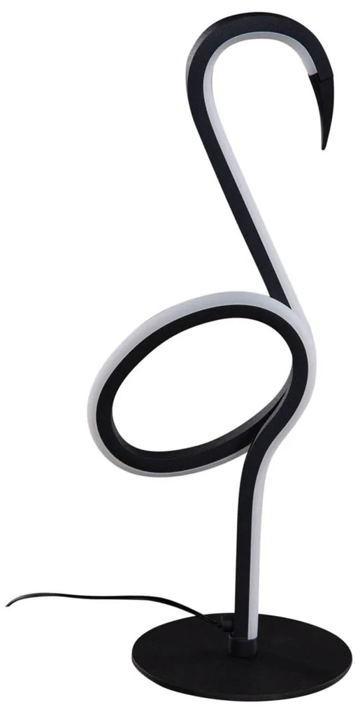 Дизайнерска настолна лампа черна с LED - Ingo