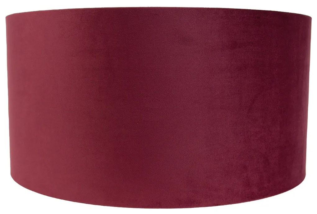 Кадифен абажур червен 50/50/25 със златист интериор