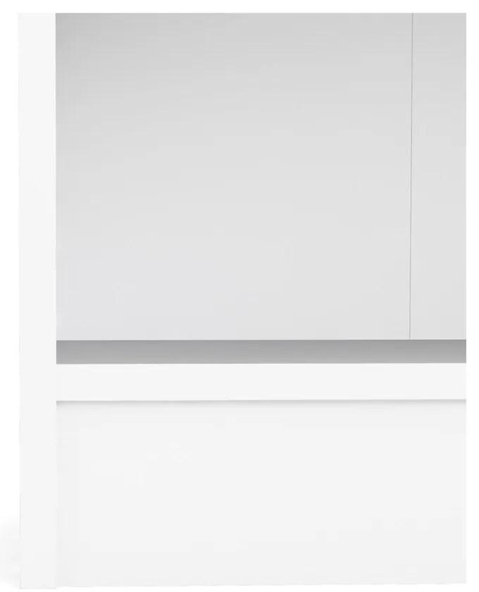 Бял шкаф за книги 79x107 cm Basic - Tvilum