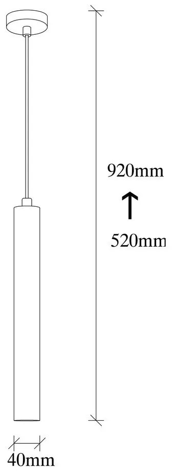 Черно висящо осветително тяло с метален абажур ø 4 cm Best – Opviq lights