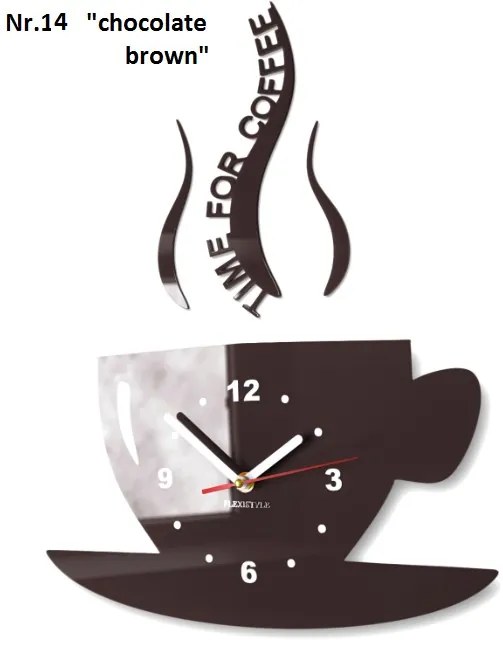 Стенен часовник Time for coffee лилаво