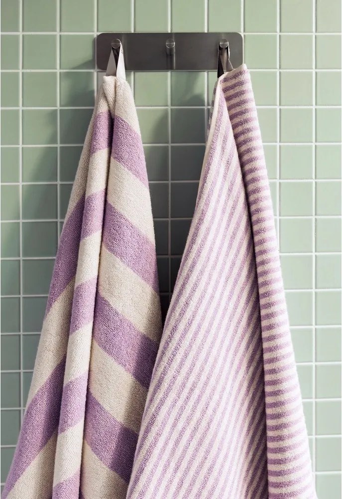 Кафява/кремава памучна хавлиена кърпа от тери 70x140 cm Gobo – noo.ma