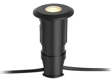 Черно осветително тяло за вграждане Garden 24 Decklight, ø 60 mm - Markslöjd