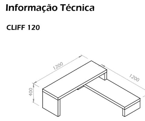 Бяла променлива маса за телевизор орех Cliff - TemaHome