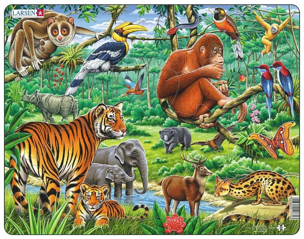 Larsen - Пъзел: Детски – "Джунгла" – 20 части, голям