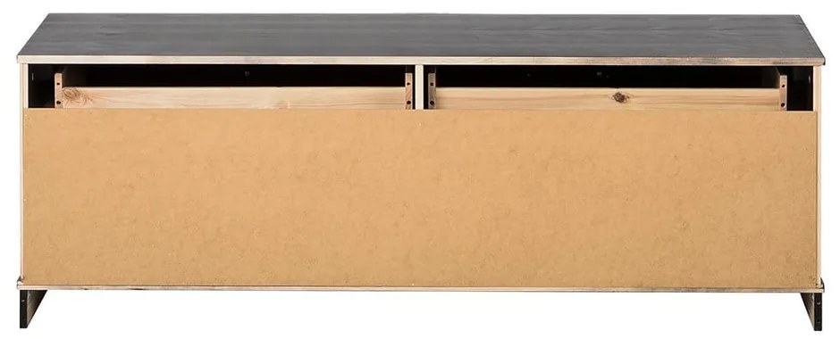 Тъмнокафява маса за телевизор от масивен бор 137x47 cm Anita – Støraa