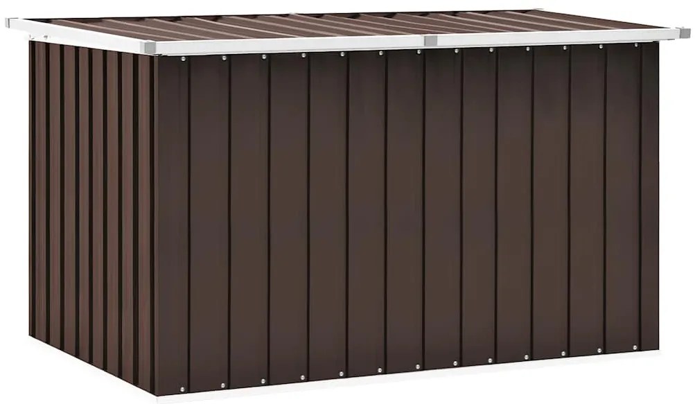 46268 vidaXL Градински сандък за съхранение, кафяв, 149x99x93 см
