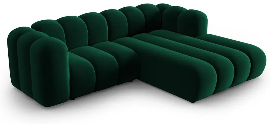 Тъмнозелен ъглов диван (десен ъгъл) Lupine – Micadoni Home