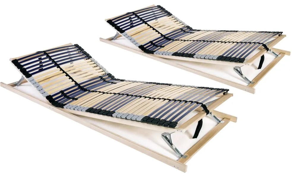 3051427 vidaXL Подматрачни рамки с 42 ламела, 2 бр, 7 зони, 80x200 см