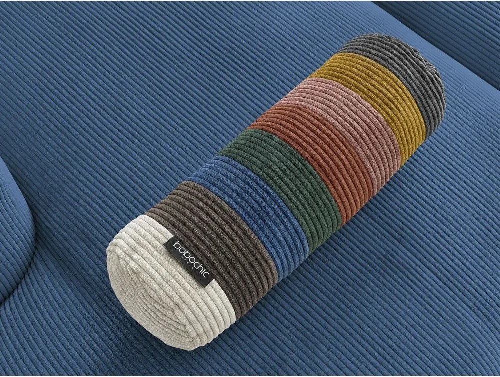 Син ъглов диван от рипсено кадифе Belair – Bobochic Paris