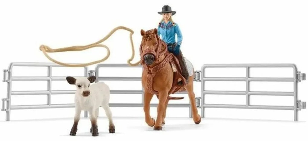 Кукла Schleich Cowgirl Team Roping Fun