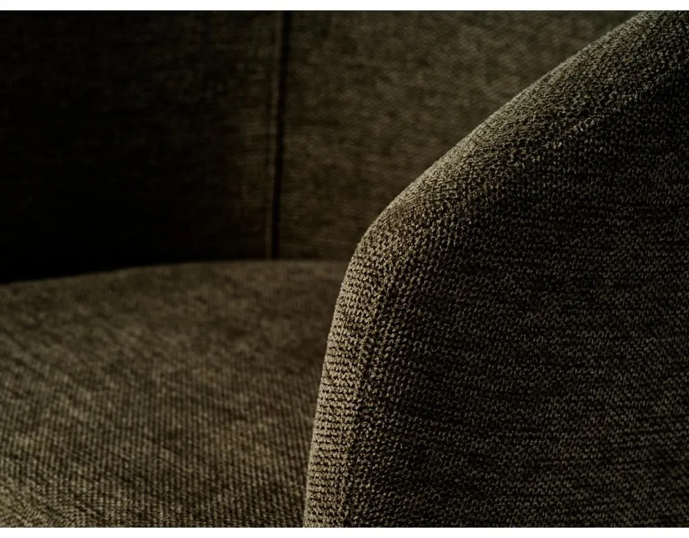 Тапициран трапезен стол с подлакътници в цвят каки Easton – Unique Furniture