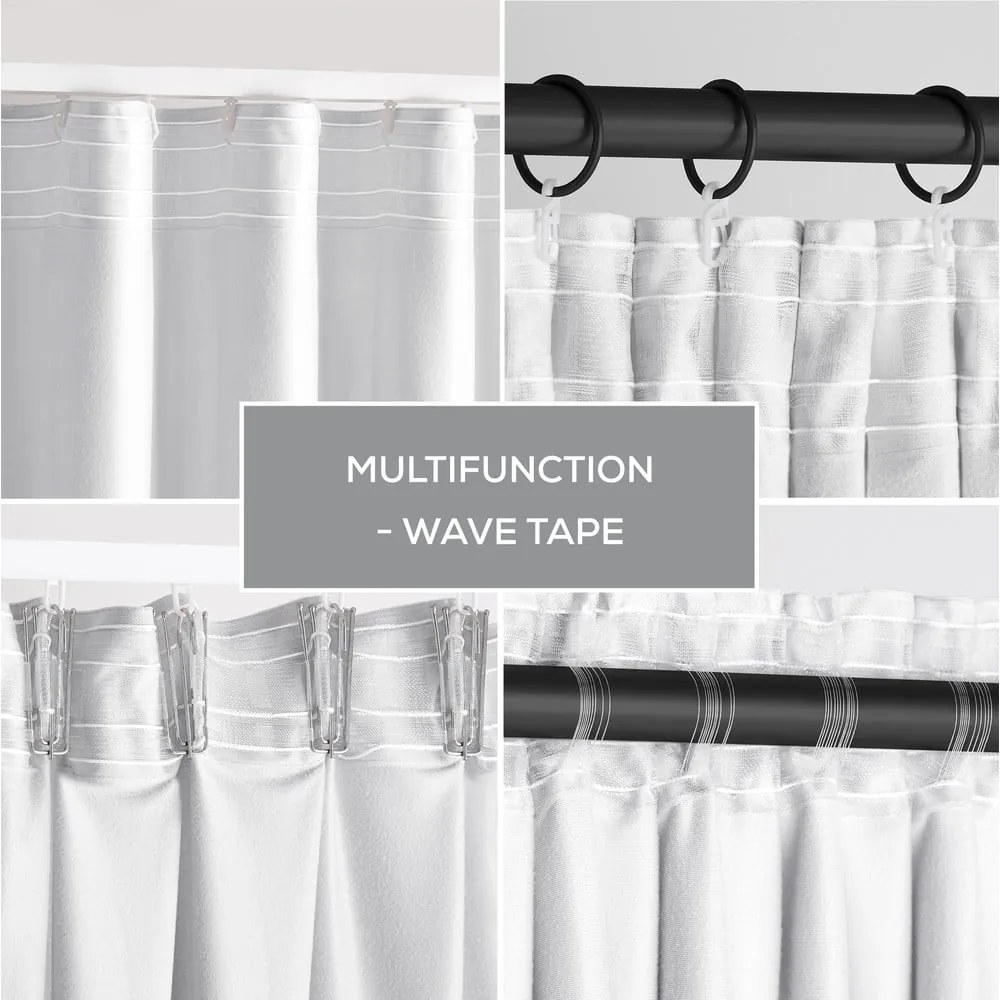 Бяло dimout перде 140x270 cm Pleat – Restilo