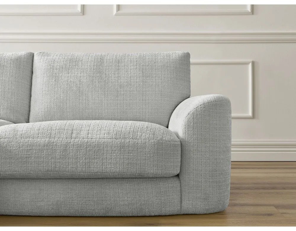 Светлосив шенилов ъглов диван (ляв ъгъл) Leonore – Bobochic Paris