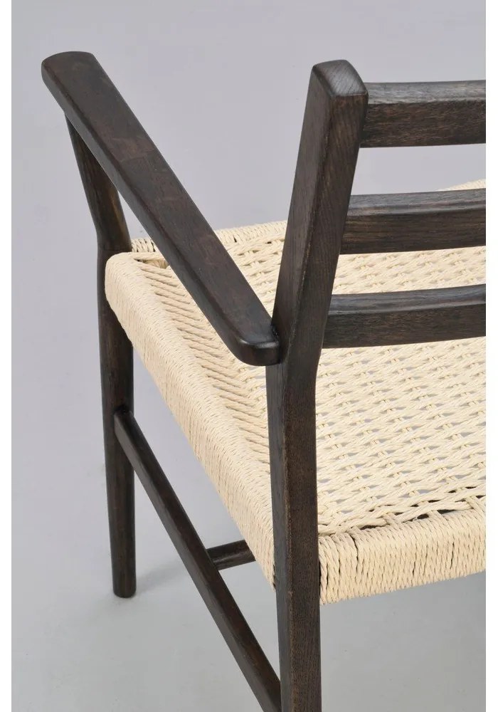 Трапезен стол естествен/тъмнокафяв Harlan – Rowico