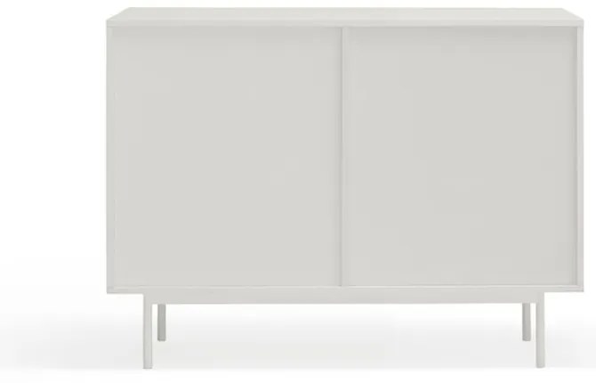 Бял/естествен нисък скрин от декор от дъб 108x80 cm Sierra – Teulat