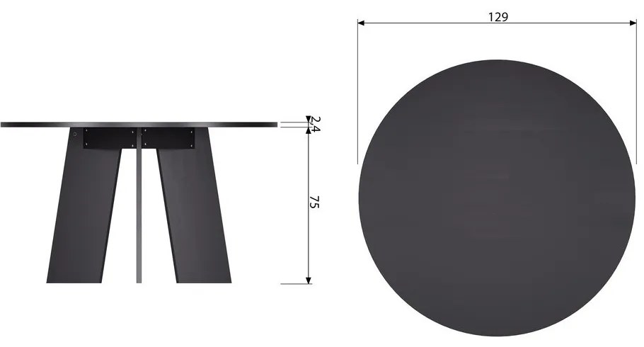 Кръгла трапезна маса ø 129 cm Fries – WOOOD