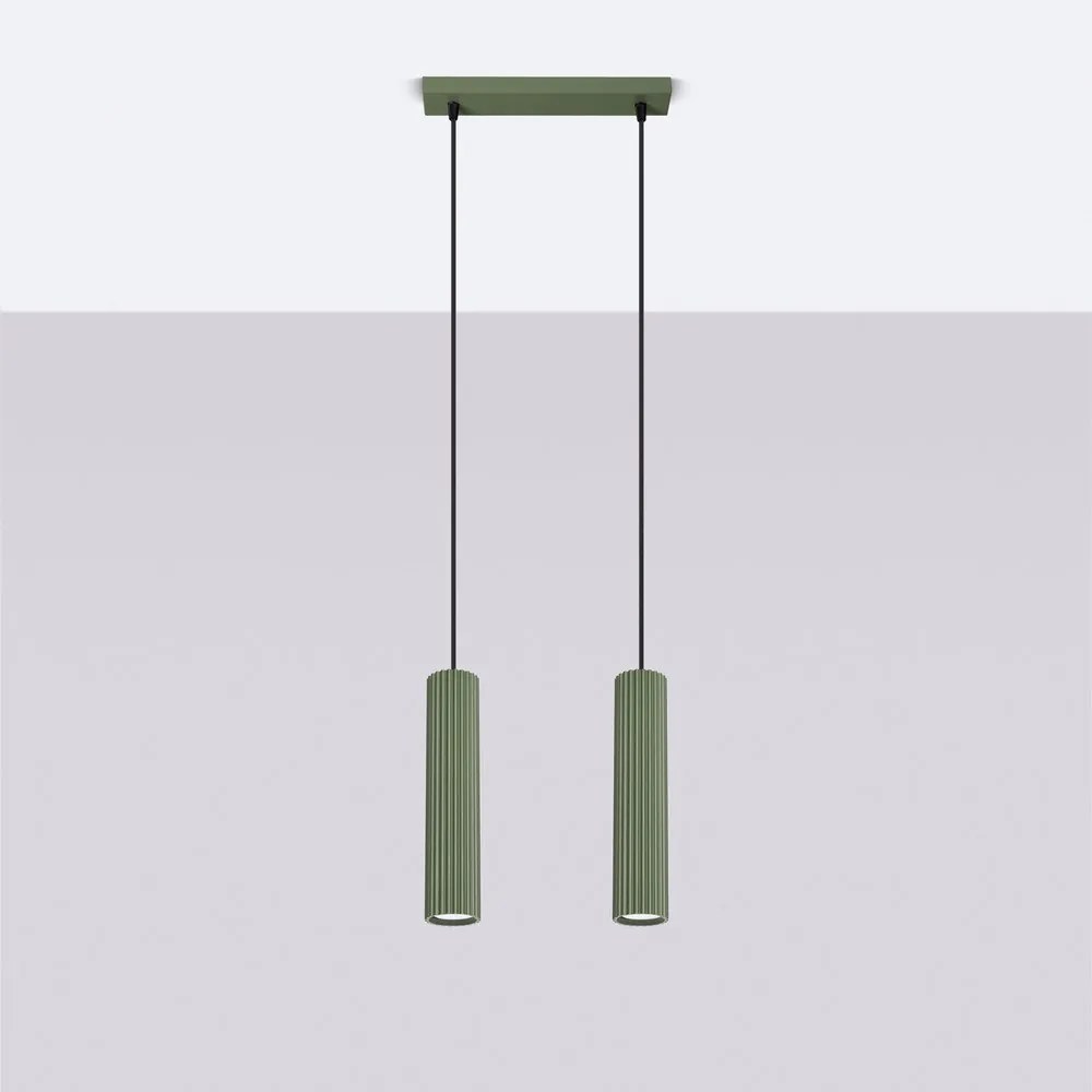 Зелено висящо осветително тяло Gleam – Sollux