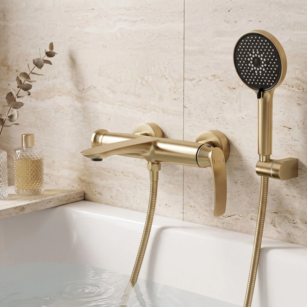 Смесител за вана PREMIUM REA Como Brush Gold