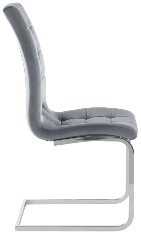 Сиви кадифени трапезни столове в комплект от 2 бр. Lola – Støraa