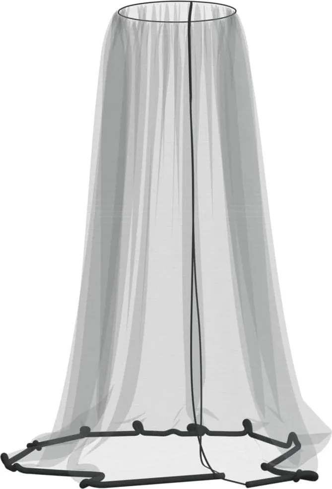 Мрежа против комари за чадър 220 mesh черен Φ300x230 см