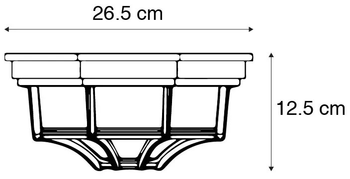 Рустикална таванна лампа тъмно сива 26.5 IP44 - Bri