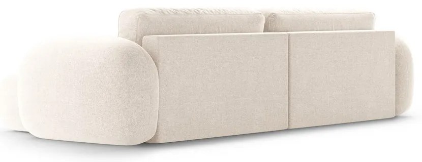 Кремав шенилов сгъваем/с място за съхранение ъглов диван Tonale – Cosmopolitan Design
