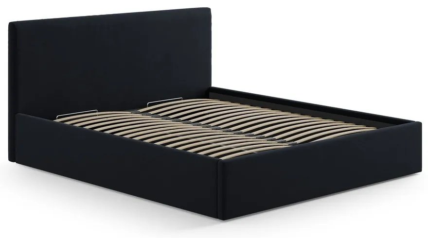 Тъмносиня тапицирана табла за легло 150,5x100 cm Remo – Micadoni