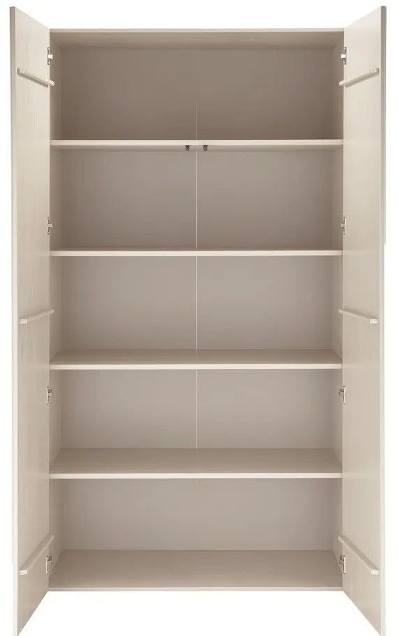 Светлосиво шкафче от масивен бор 110x200x57 cm Rain – WOOOD