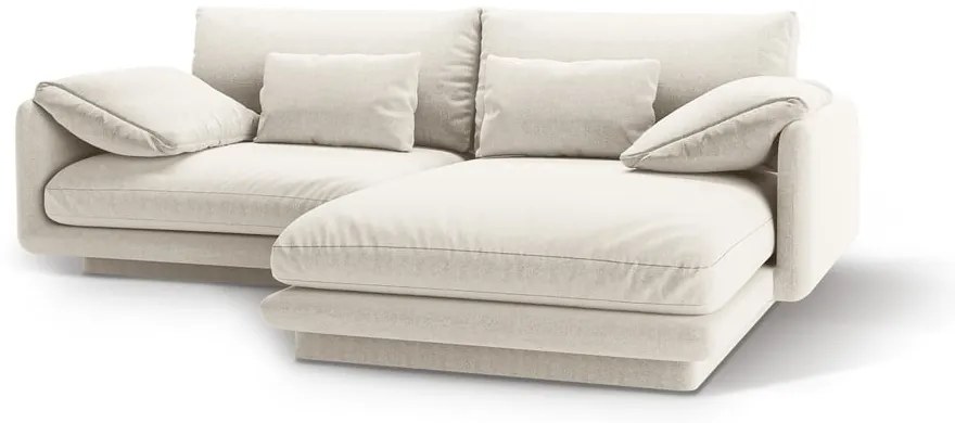 Бял ъглов диван (десен ъгъл) Torino – Micadoni Home