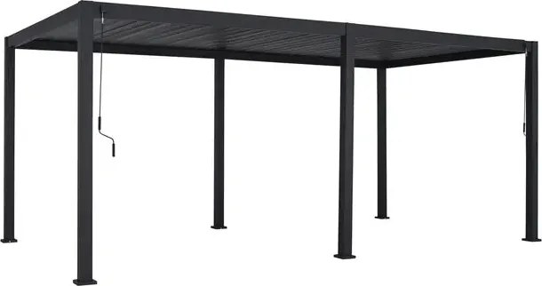 Пергола Hesperide Evora, Алуминий, Графит, 6x3 m