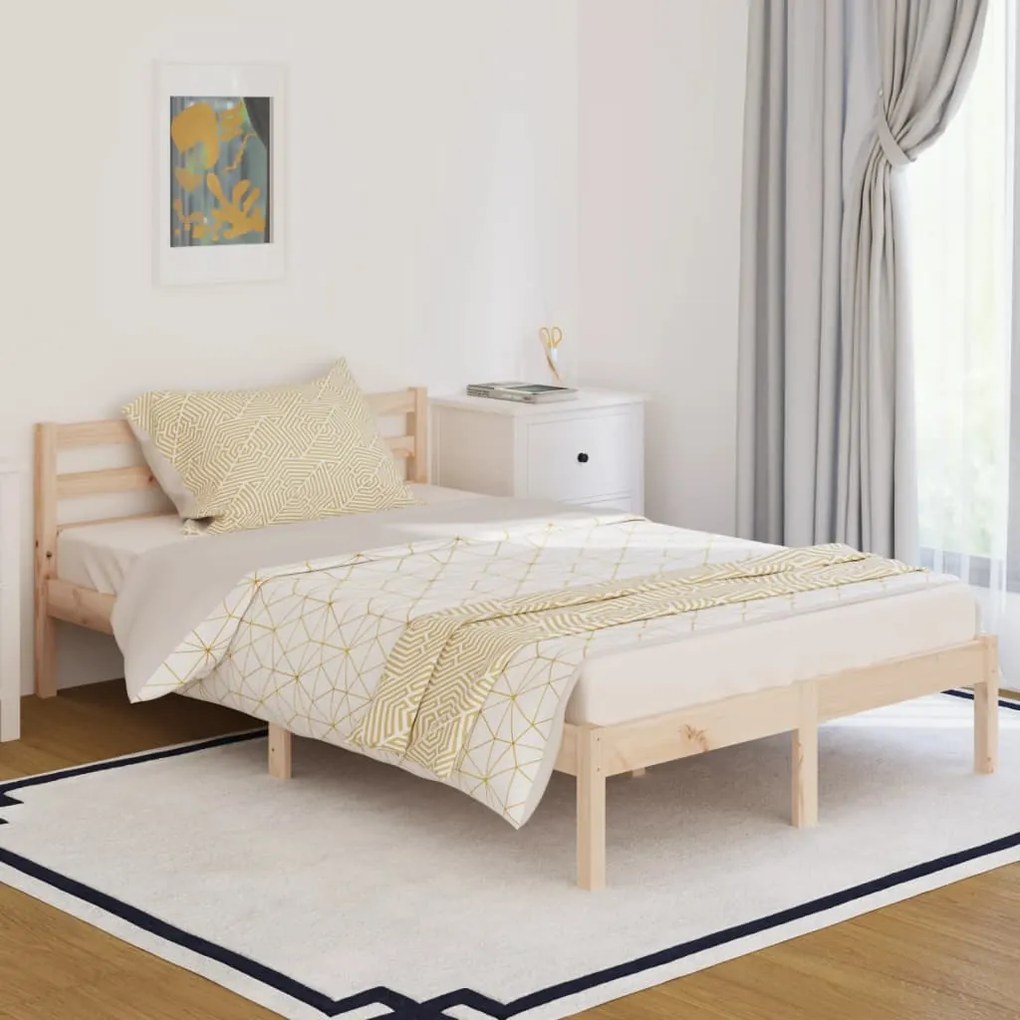 810425 vidaXL Рамка за легло, бор масив, 120х200 см