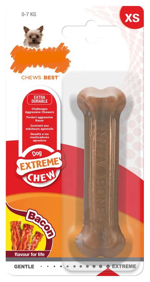 Кучешка гризалка Nylabone Dura Chew, Bacon, Найлон