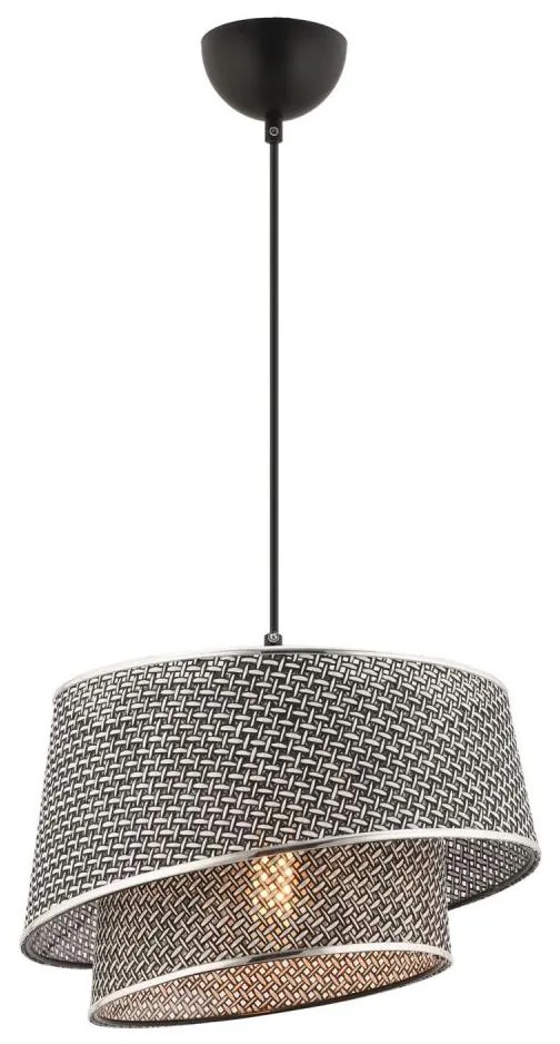 Пендел на кабел BARETTE 1xE27/60W/230V сив/лъскав хром