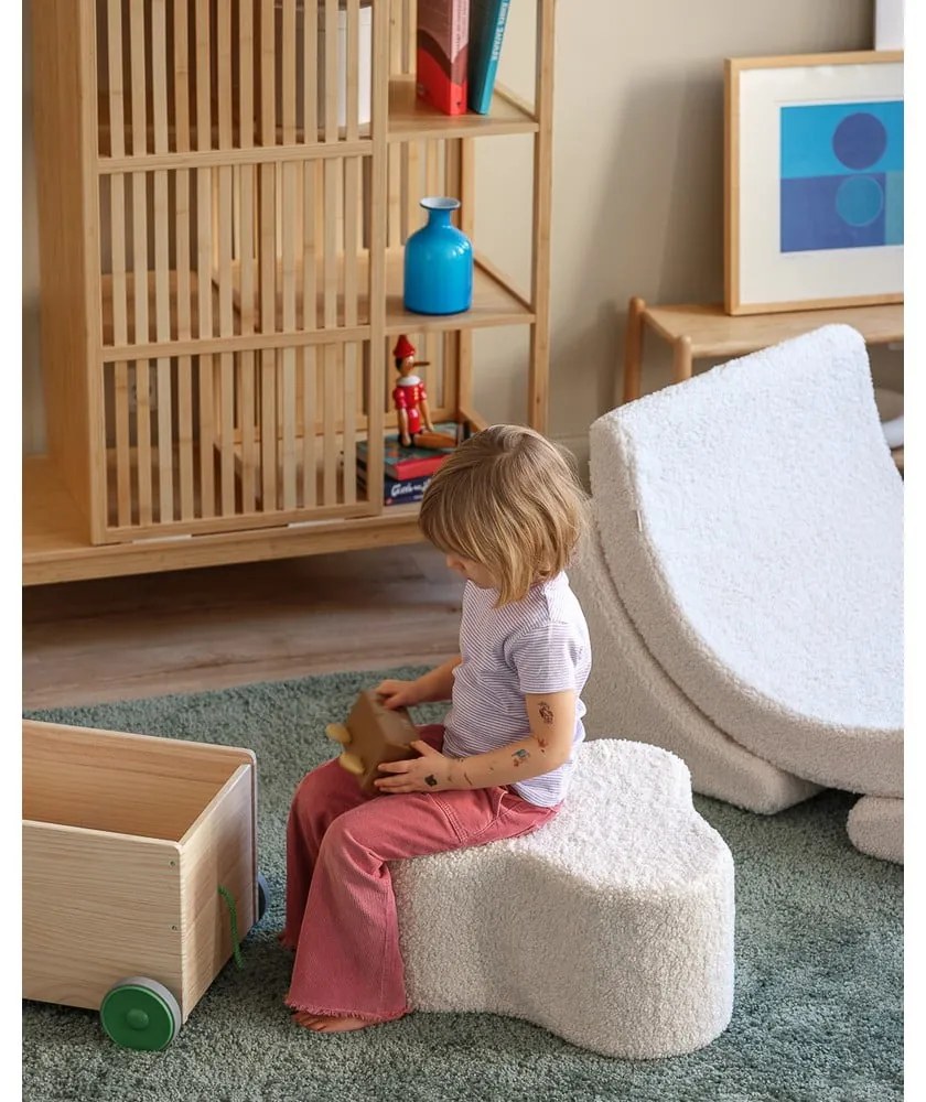 Кремав детски пуф от букле Cloud – Wigiwama
