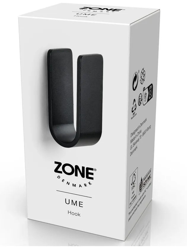 Черна стенна метална кука Ume – Zone