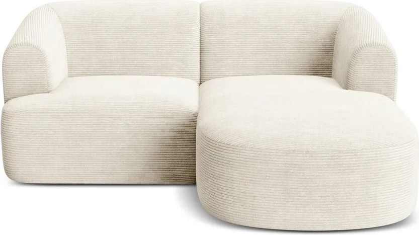 Бежов ъглов диван от рипсено кадифе (десен ъгъл) Campi – Cosmopolitan Design