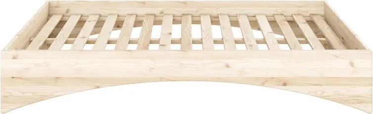 Двойно легло от масивен бор без табла в естествен цвят 180x200 cm Orbit – Karup Design