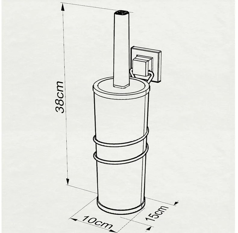 ЧЕТКА ЗА ТОАЛЕТНА TEKNO TEL EF-094W , двойно залепване
