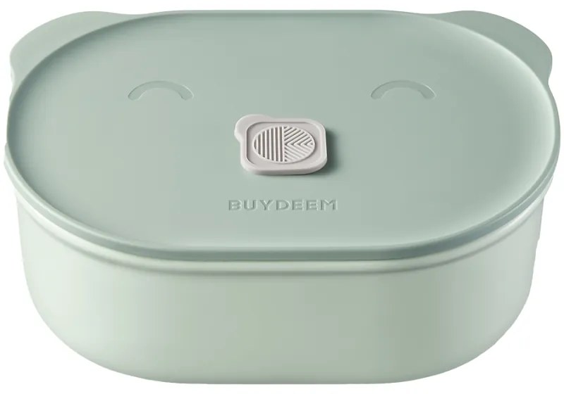 Керамична кутия за обяд Buydeem CT3007-CG, 500 мл, 19.5х16.5 см, Термоустойчива до 230°C, Съвместима с фурна и микровълнова, Зелен