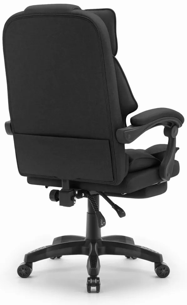 Ергономичен офис стол HC-1031 с поставка за крака - черен