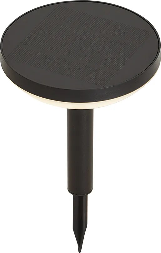 Комплект от 3 соларни LED прожектора с шип, черни, IP44 - Solar