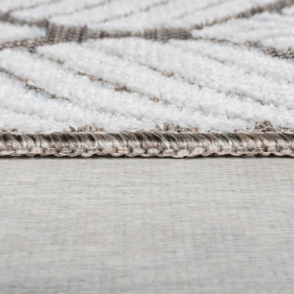 Килим за открито и закрито в цвят слонова кост 66x230 cm Elm Leaf – Flair Rugs