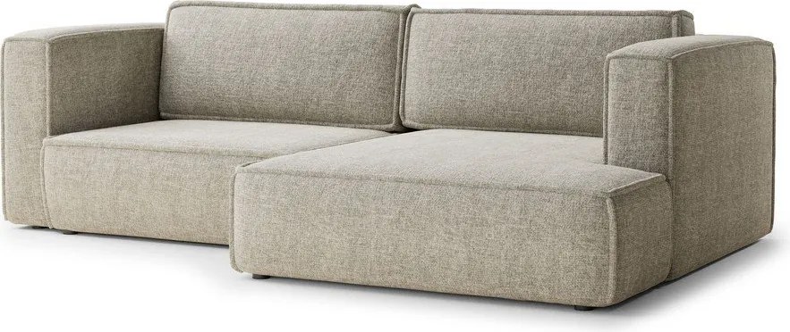 Бежов шенилов сгъваем/с място за съхранение ъглов диван (десен ъгъл) Velto – Maison de Rêve