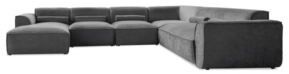 Сив ъглов диван (десен ъгъл/"U" форма) Flex Felix – Miuform